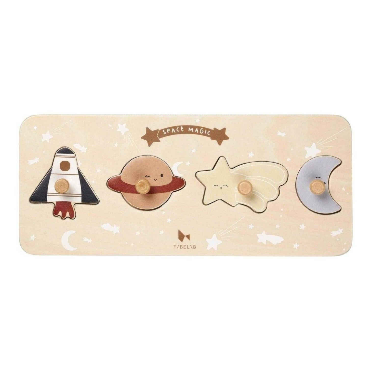 Fabelab medinė dėlionė - Space Magic