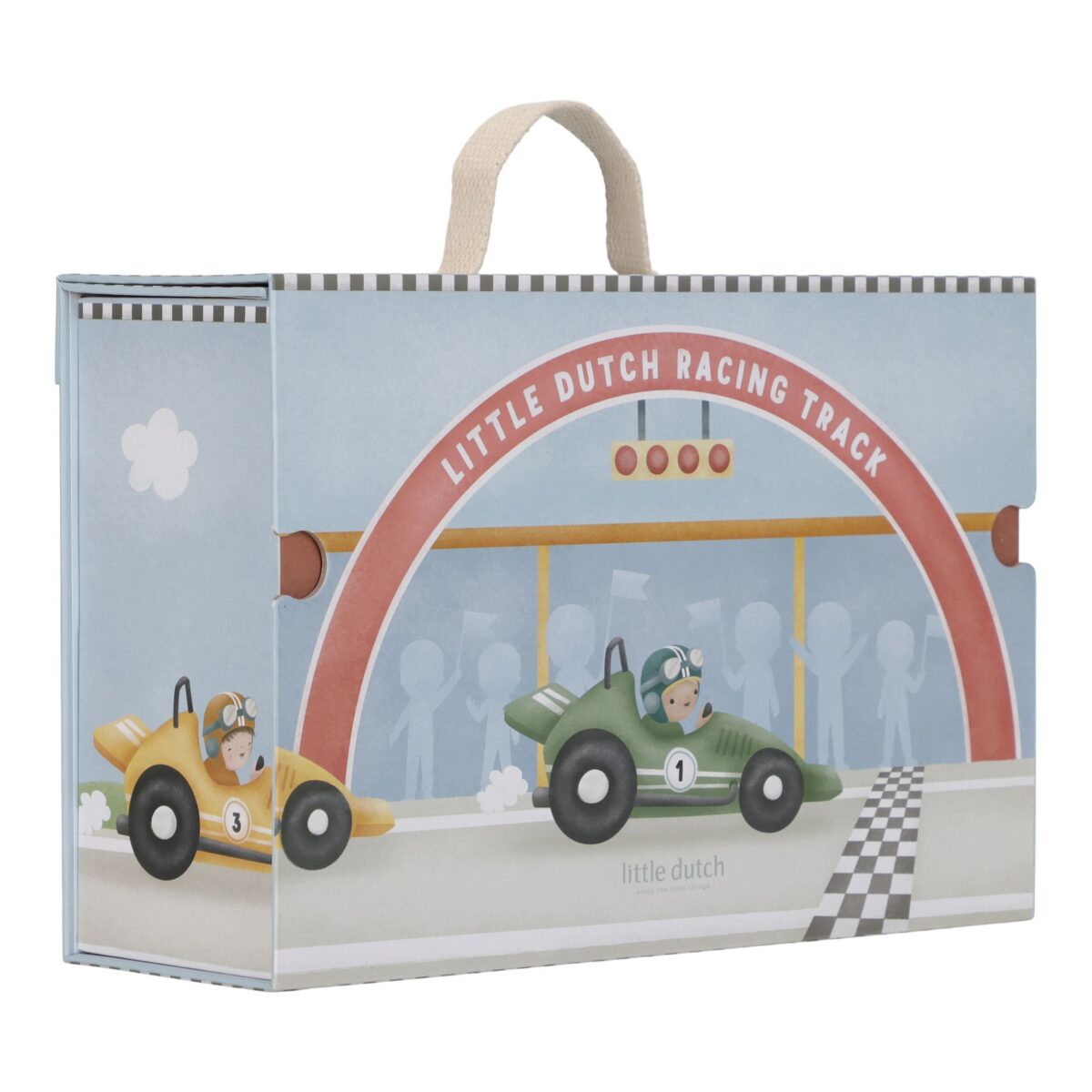 Little Dutch žaidimų lagaminas su lenktynių trasa - TinyStore.lt
