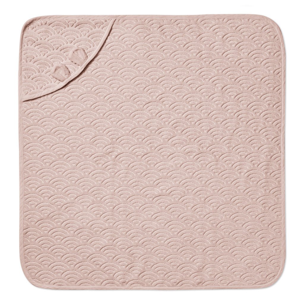 Cam Cam Copenhagen – Kūdikio rankšluostis su gobtuvu ir ausytėmis – GOTS – Dusty Rose - TinyStore.lt