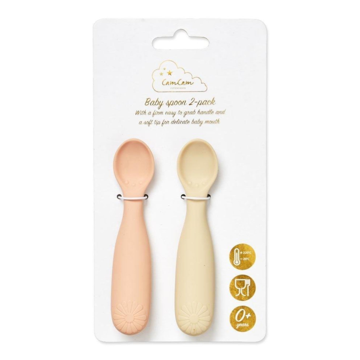 Cam Cam Copenhagen šaukšteliai, 2 vnt. – Flower – Coral Mix