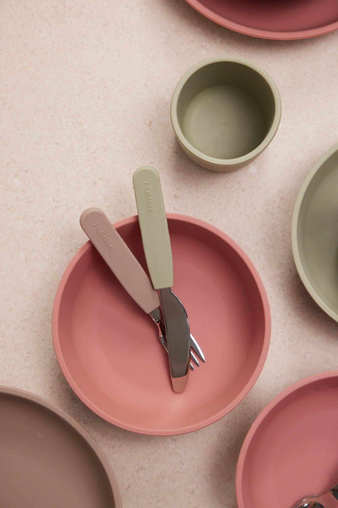 Filibabba silikoninių įrankių rinkinys - Green